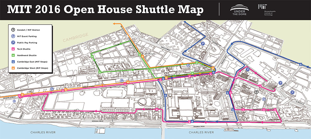 Open House shuttle map