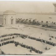 1916 Dedication procession the Great Court, courtesy of MIT Museum