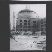 Side view of Great Dome construction; image courtesy of MIT Museum