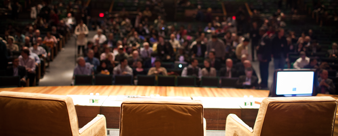 Stage and audience